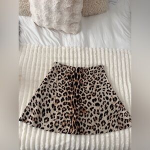 Edition Express Women’s Leopard Print High Waisted Flowy Skirt